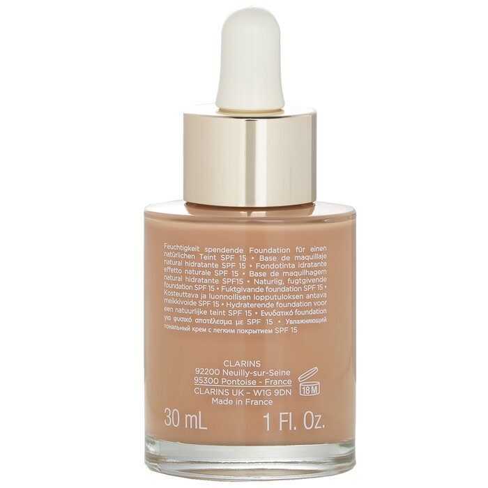 Clarins Skin Illusion Natürliche feuchtigkeitsspendende Grundierung LSF 15 – Nr. 112 Amber, 30 ml