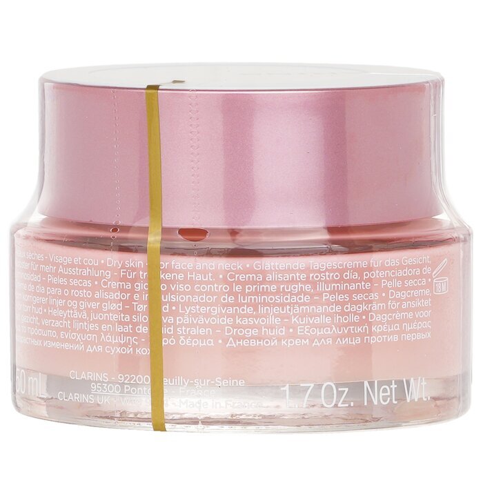 Clarins Multi-Active Jour (Niacinamid + Stranddistelextrakt) Glow Boosting Line-Smoothing Tagescreme für trockene Haut, 50 ml