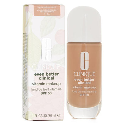 Clinique Even Better Clinical Vitamin MakeUp Foundation LSF 50 – 4 Hell Mittel Kühl 30 ml