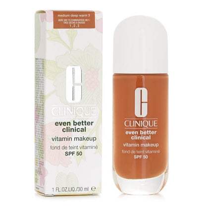 Clinique Even Better Clinical Vitamin MakeUp Foundation LSF 50 – 3 Mittel Dunkel Warm 30 ml