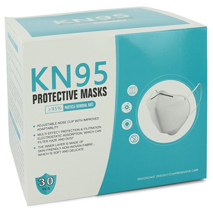 Kn95 Kn95-Maske Dreißig (30) KN95-Masken, verstellbarer Nasenclip, weicher Vliesstoff, FDA- und CE-geprüft (Unisex) 1 Größe 1size/1size
