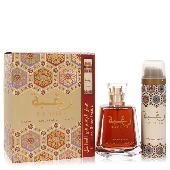 Lattafa Lattafa Raghba Man Eau De Parfum Spray plus Deodorant Spray 3,4 oz 100 ml/3,4 oz