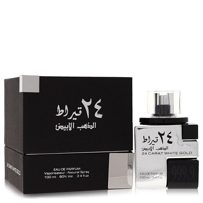 Lattafa 24 Carat White Gold Eau De Parfum Spray (Unisex) 100ml/3.4oz