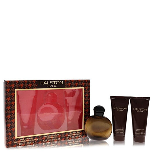 Halston Halston Z-14 Geschenkset – Kölnisch Wasser Spray + 3,4 oz After Shave Balsam + 3,4 oz Haar- und Duschgel